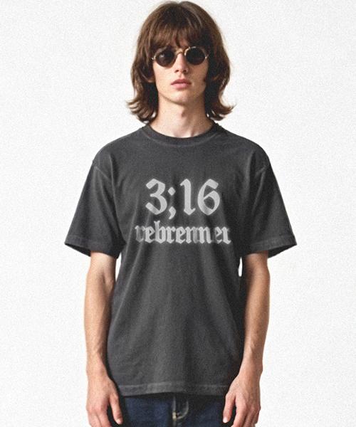 REBRENNER Dtg 316 Pigment Oversized Short Sleeve T-Shirt Charcoal