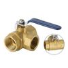 G1" 3 Way Ball Valve Three T Port Brass Female Type For Water Oil And Gas