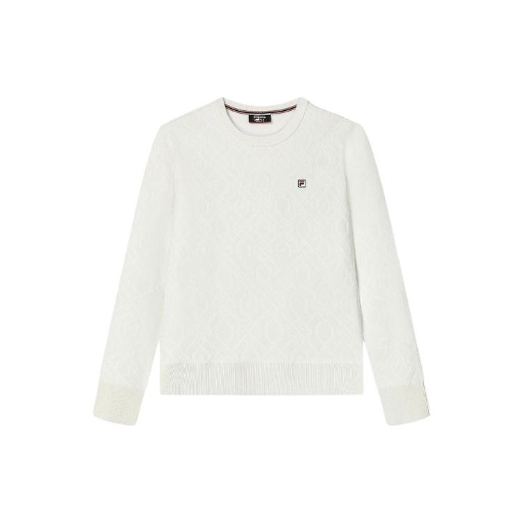 New FILA Sweater Women's Steam White F11W411401F-IV