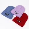 Funny Cartoon Sunglasses Knit Hat Autumn Winter New Embroidered Woolen Knit Hat Warm Female Trend