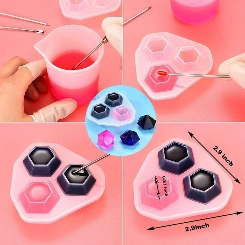 115/128/277 STK Silikon gjør-det-selv-smykkeform anheng for å lage håndverkssett