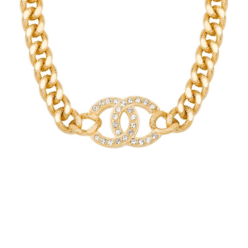 

CHANEL Classic Logo Double C Metal Women s Gold золотий