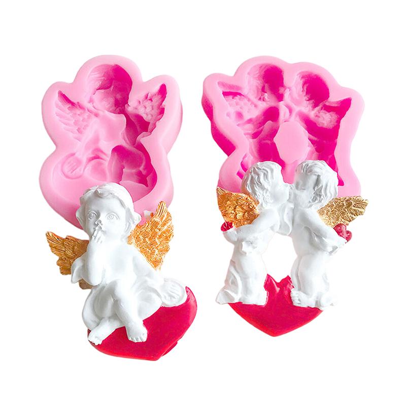 3D Anioł Dziecko Silikonowe Formy Dziecko Urodziny Ciasto Dekorowanie Narzędzia Cupcake Topper Pieczenie Kremówki Czekoladowe Cukierki Formy