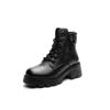 2025 new Internet celebrity autumn leather Martin boots women's platform ins British style short boots spring and autumn thin boots