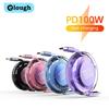 Retractable PD 100W Cable USB Type C to Type C Fast Charging USB C to USB C Cable for 15 Huawei Tablet Laptop