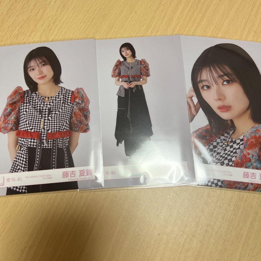 [USED] Sakurazaka46 Raw Photo Fujiyoshi Karin 4th Arena Tour 2024 Live Costume