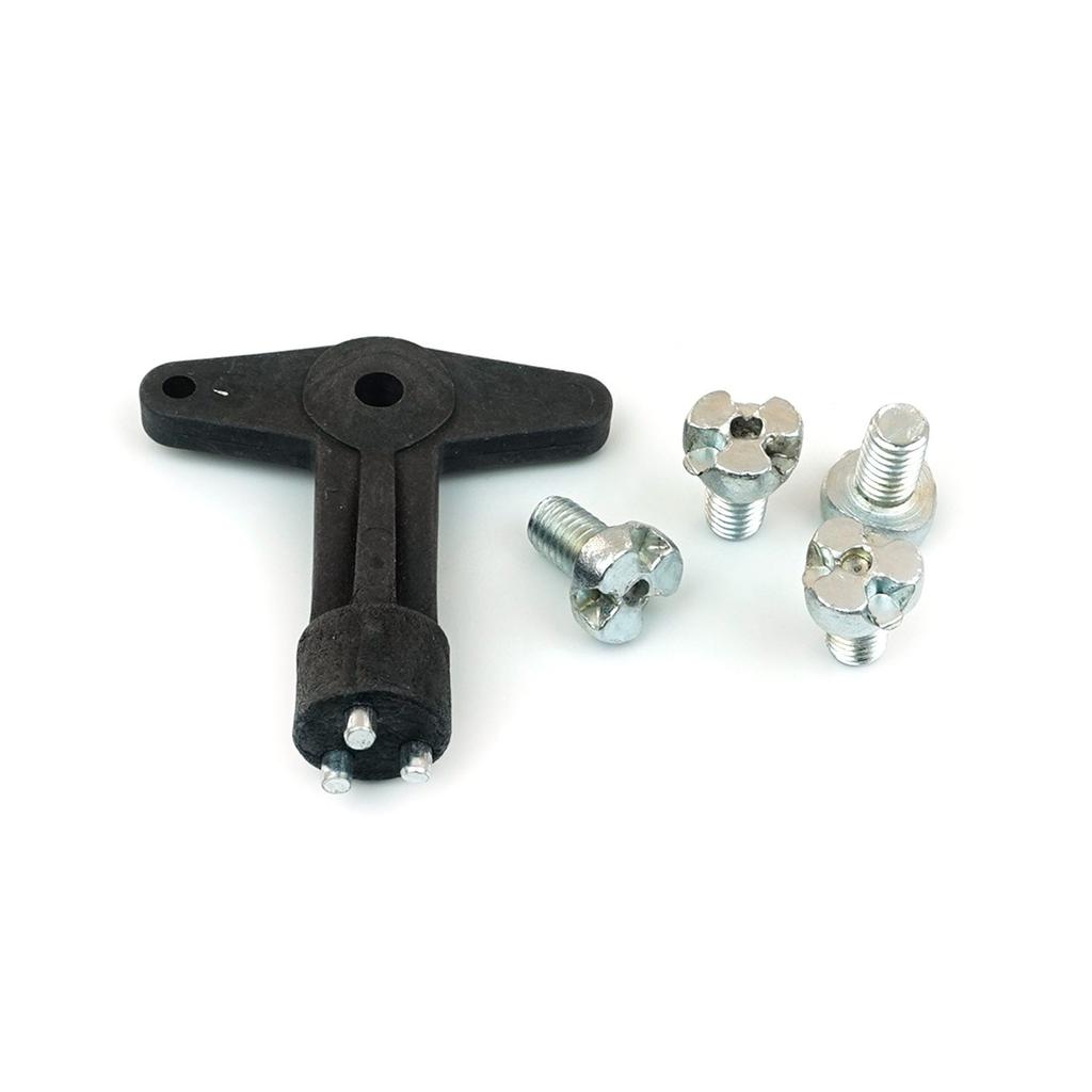 BSP500 Wheel Centre Cap Locking Nut Bolts Key 90495549 for Opel Astra Vectra Zafira Calibra Corsa Tigra Omega Meriva Combo