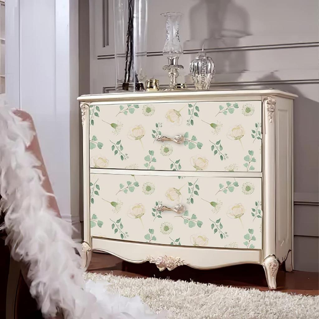 Juangfia Floral Wallpaper Removable Waterproof Kitchen Cutting Renovation DIY Wall 5m Stickers, Wallpaper, Wallpaper, Sheet, Sheet, Stickers,