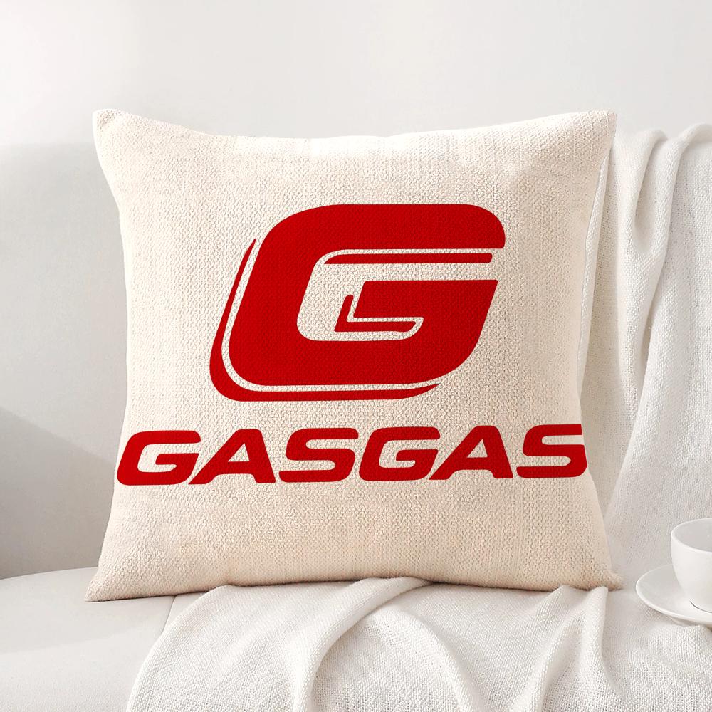 Motorcycles G-Gasgas Cool Cushion Cover Natural Linen Pillow Cover Double-Sided Print Cushion Case For Sofa Home Decor Gift