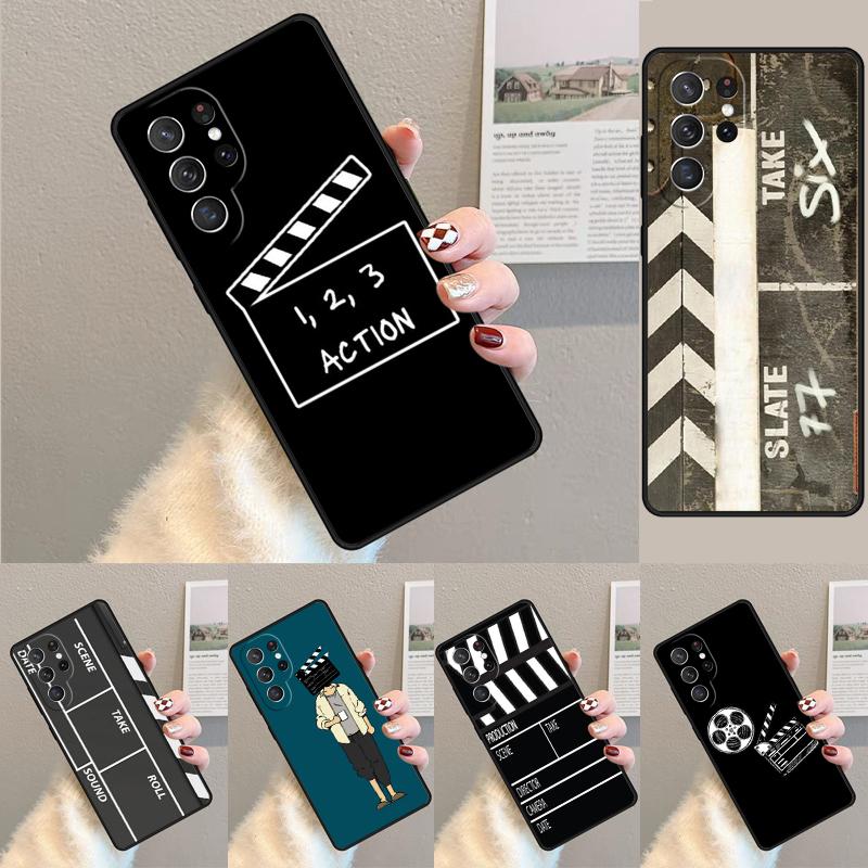 Clapperboard Phone Case for Samsung Galaxy note 10 pro S26 Ultra S23 S24 FE S25 S21 S22 PLUS shockproof Cove