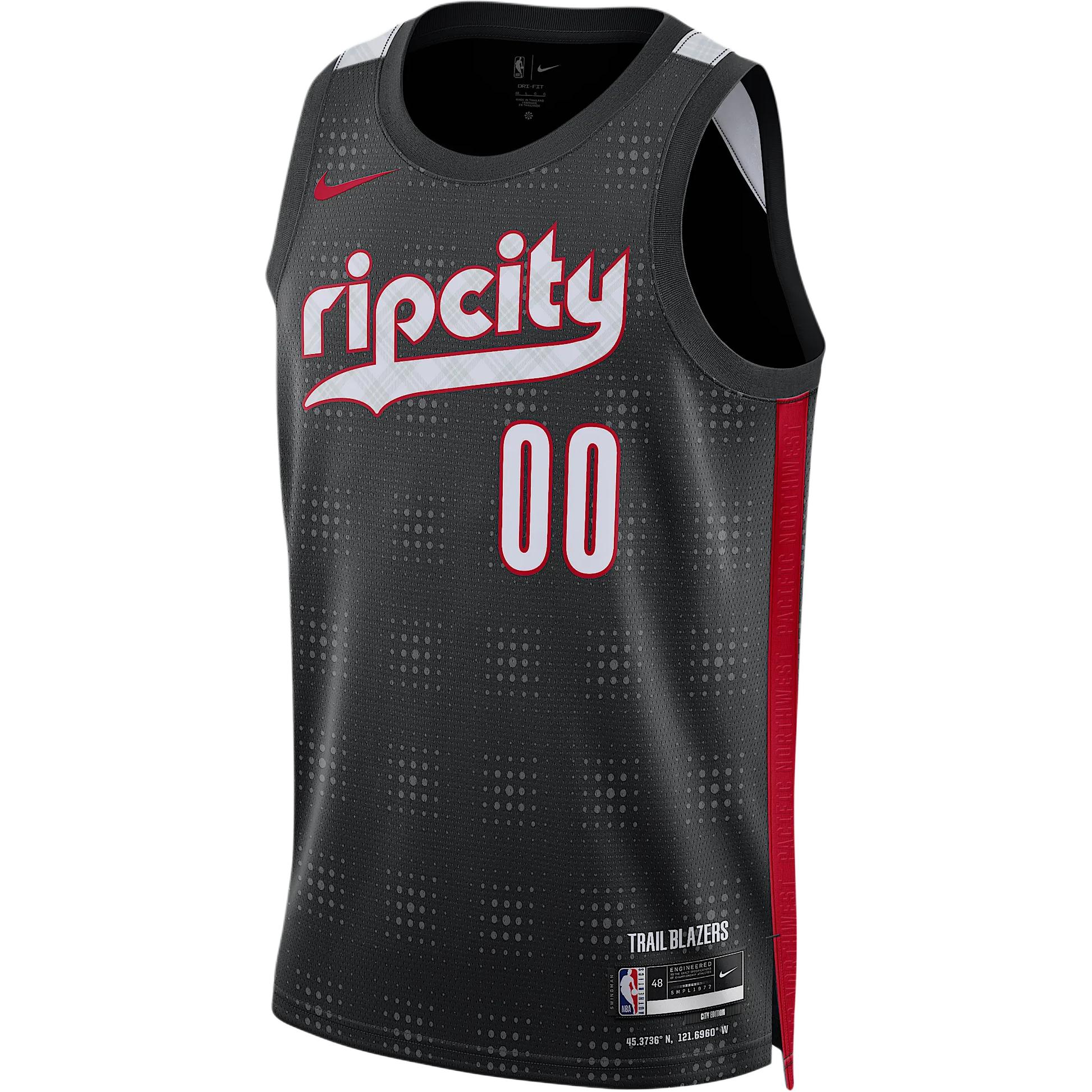 

Новая мужская майка Nike Scoot Henderson Portland Trail Blazers 2024/25 City Edition Nike Dri FIT NBA Swingman FQ4357-010 2XL (56)