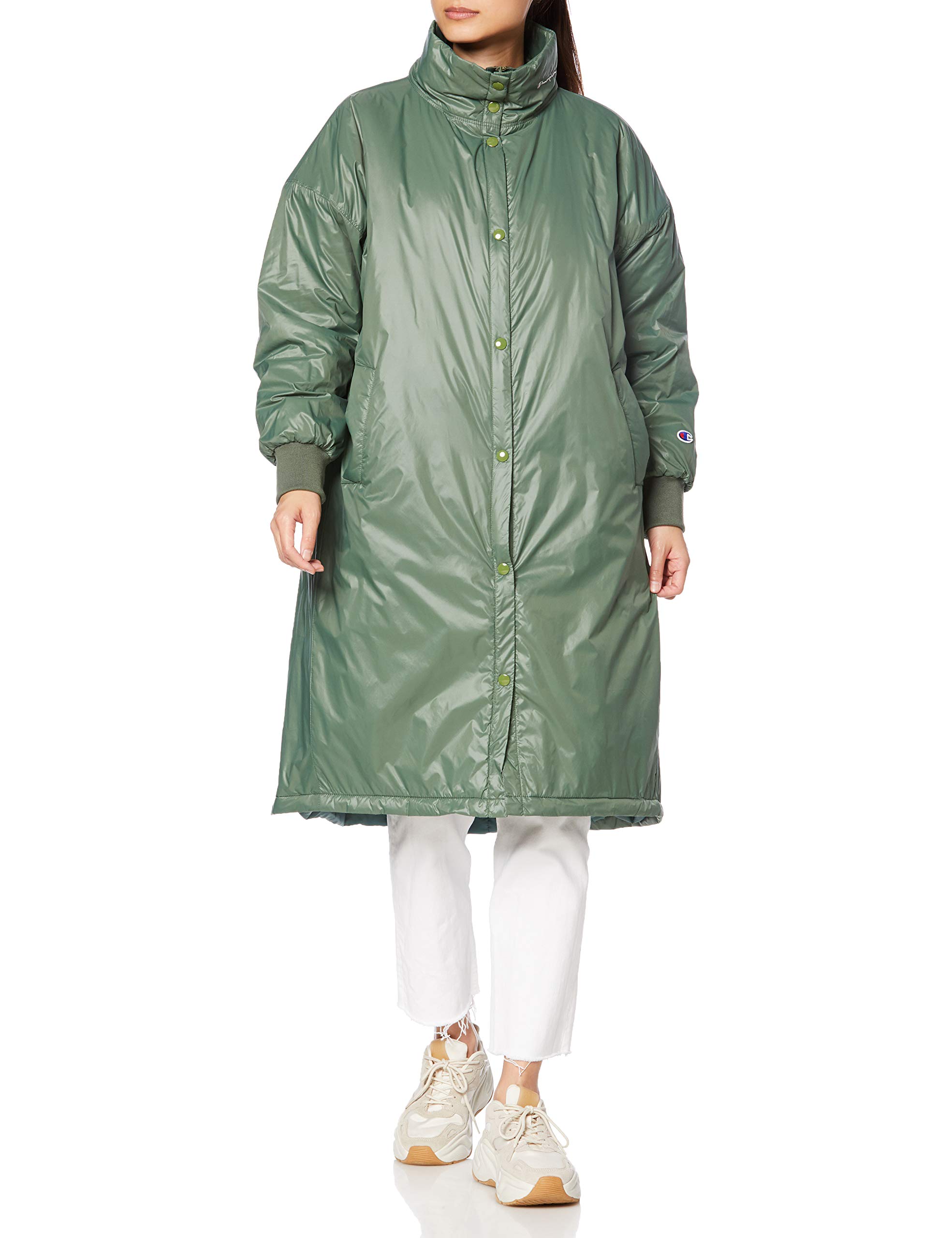 

Champion Удлиненная куртка с подкладкой Оливковый Размер M Женский CW-S607, Тусклый, (Япония М)