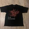 Blood Letter Plus Size Streetwear Trendy Cotton Oversized Unisex Newmodel Personality Clothes Tshirt Couples High Quality Soft