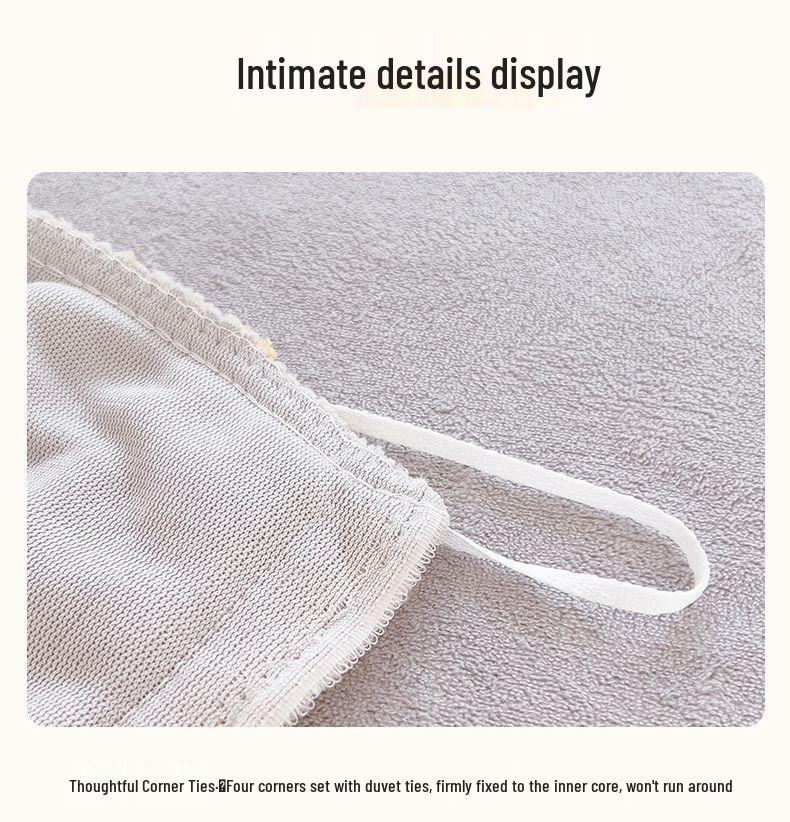 Nanjiren Plush Flannel Bedding Set - Includes 3-Piece Sheet Set & 4-Piece Quilt Cover for Bed.