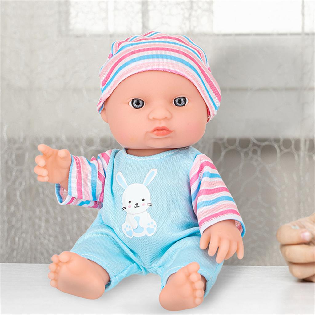 Weichvinyl Babypuppe Pflegepuppe Realistische Reborns Spielzeug Elterliches Spiel Beliebtes Sammlerstück für Kinder 6,5 Zoll