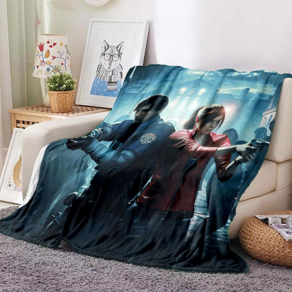 Resident Evil Flannel Blanket, High quality Comfortable for All Seasons, Home Decor, Warmth and Comfort