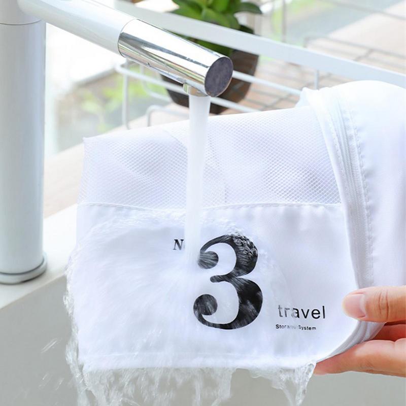 7Pcs Folding Travel Organizer Storage Bags Wardrobe Cube Suitcase Packing Cubes Set Storage Luggage Clothes Shoe Organizer