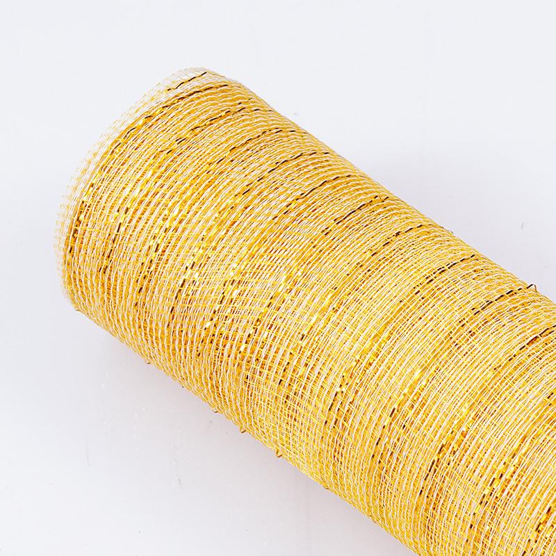Silver Gold Mesh Net for Christmas Decorations & DIY Flower Wrapping – 10 Meters