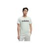 Adidas SS24 Printed Letter Logo Breathable Sports Casual Training Short Sleeve T-Shirt Men Tops Crystal-Blue JI5075