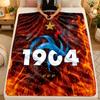 Flannel BlanketFrance Football Warm Soft Throw Blanket for Indoor Sofa Bed Living Room Use
