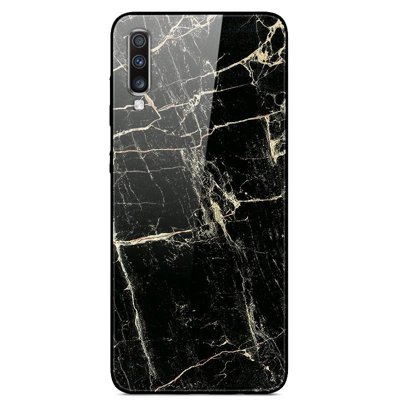 For Samsung A70 Case Cute Pattern Tempered Glass Back Hard Cover Case For Samsung Galaxy A70 Phone Cases Coque A70S A 70 Fundas