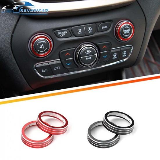 For 14-20 Jeep Grand Cherokee Radio/screen Volume control Switch Knob Trim Cover