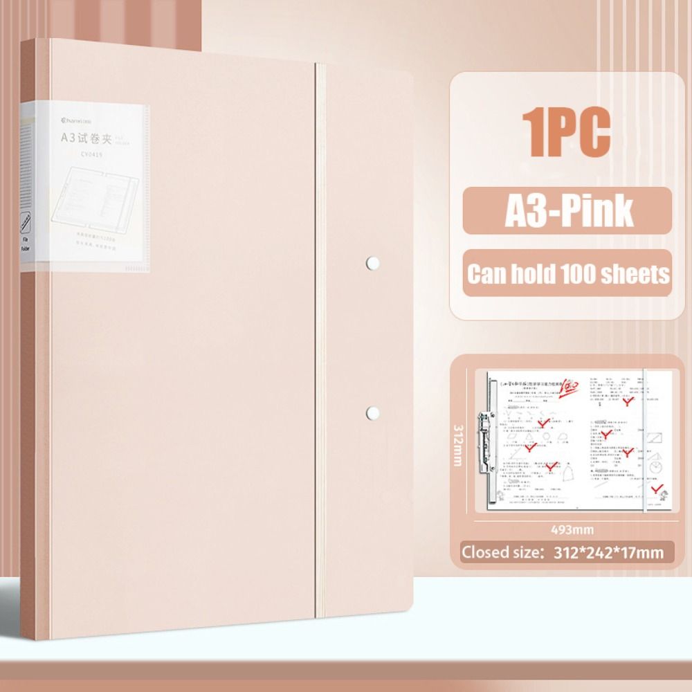Strap Test Paper Collection Book Multifunction Classification Organizer Durable Clipboard  Student