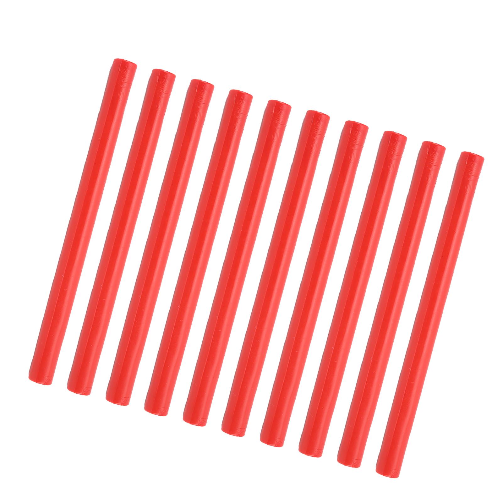 

10 шт. восковых палочек, удобные бездымные гибкие палочки для горячей запечатывания конвертов и открыток красный