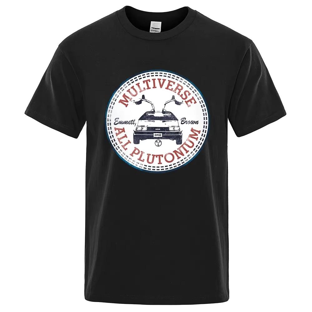 

Футболка Мультивселенная Весь Плутоний Мужская Винтажная Футболка с Фильмом Модная Хлопковая с Коротким Рукавом Летняя Дышащая S