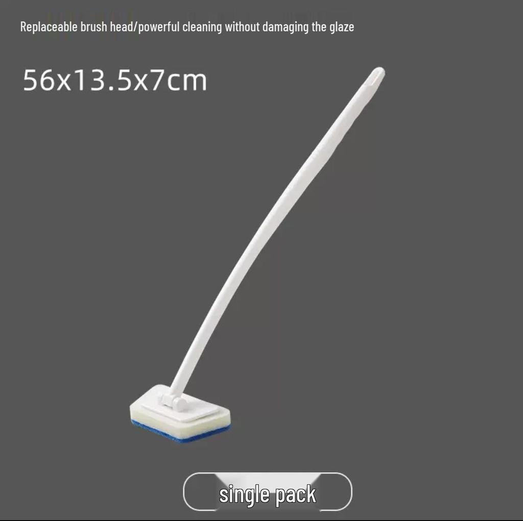 Odnímatelný multifunkční čisticí kartáč s dlouhou rukojetí na vany, dlaždice, okna a podlahy