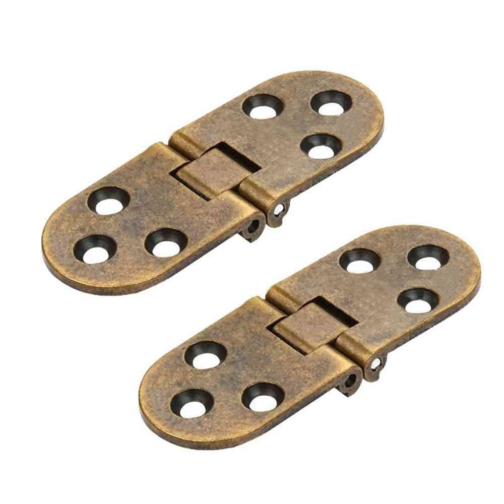 Zinc Alloy Cabinet Hinges 180 Degree Door Semicircle Door Hinge Butterfly-shaped Flush Hinges