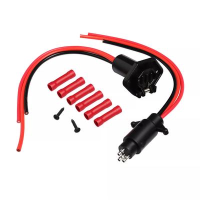 Nová sada zástrčky a zásuvky pro trollingový motor 12V-24V 3-vodičová 10 AWG Vhodná pro námořní loď