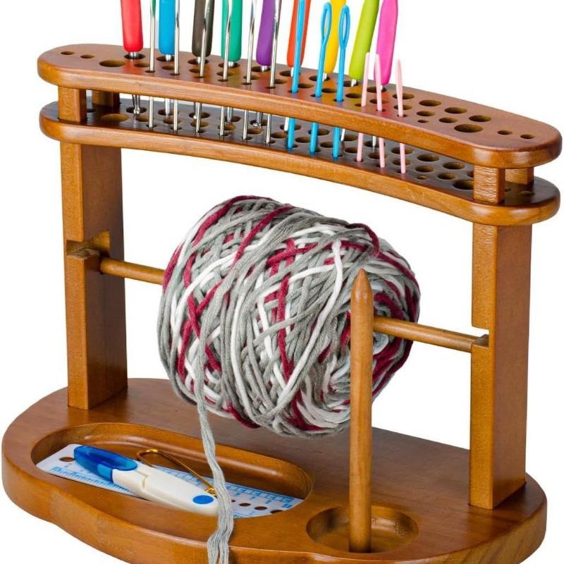 Wooden desktop crochet yarn beaded multi-layer storage rack Wool storage rack Desktop crochet rack