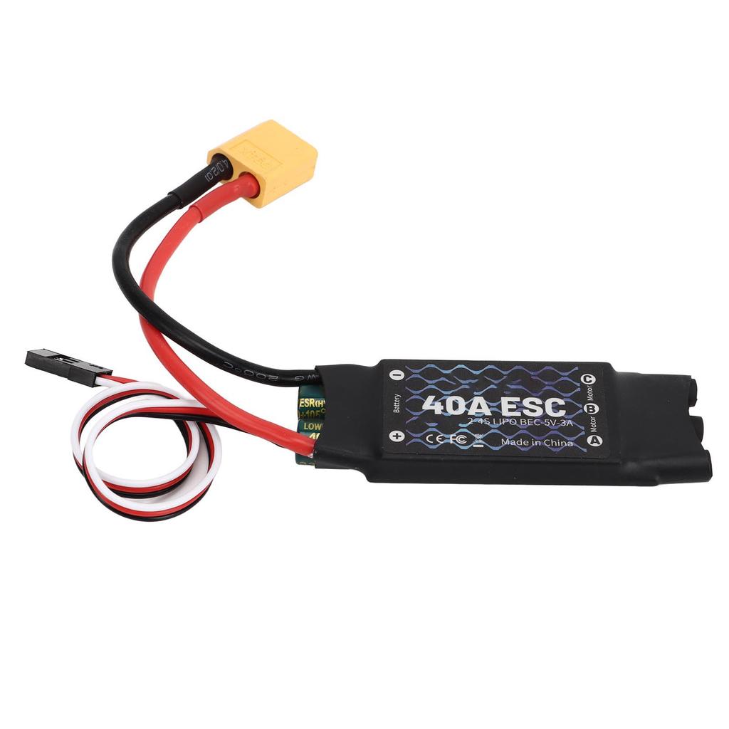40A ESC 2?4S Electric Speed Controller 5V 3A BEC with XT60 Plug for RC Drone Airplane Brushless