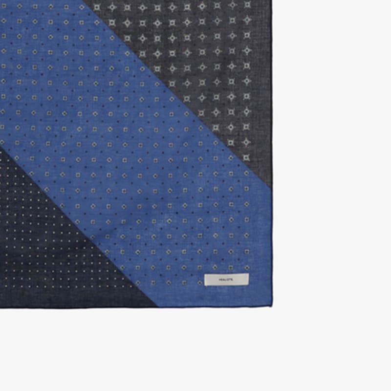 Healiote DOT COLOR-BLOCK SCARF_NAVY