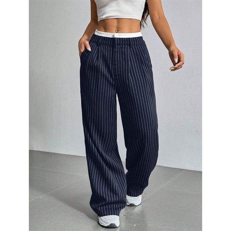 Fashion Fashion Casual High Waist Straight-Leg Pants Women's Suit Pants Casual Pants Trousers Women