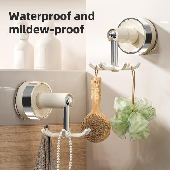 Yousheng Suction Cup Wall Hook 360 Degree Swivel Storage Hook No Drilling 6-Claw Ceiling Hook for Kitchen Utensils Bathroom And Entryway