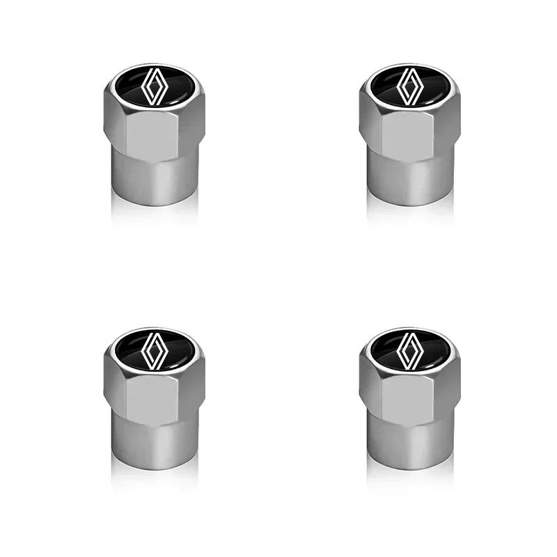 Hub Caps New 4Pcs Car Wheel Tire Valve Caps Air Stem Covers Accessories For Renault RS Megane 2 3 Twingo Clio Talisman Captur Tr