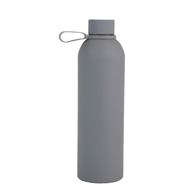 750ml Frosted Stainless Steel Sports Thermos Bottle with Narrow Mouth
