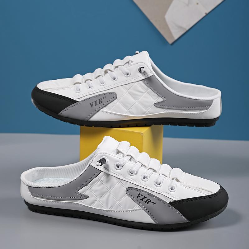 Fashion Trendy Half Slippers Flat Casual Shoes for Men Classic Summer Slippers Mans Flats Concise Men's Sneakers Slip on Male Slippers