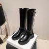 Brown boots women's new autumn and winter small looking thin thick soles but knee boots tall knight boots