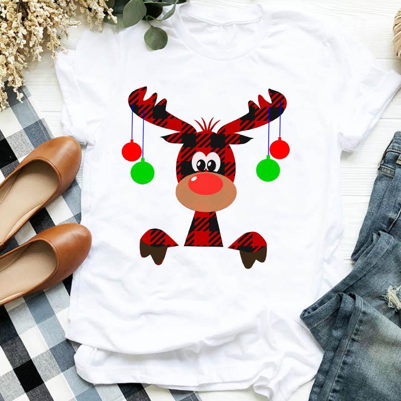 

Women Tshirt Fresh Tree Printing New Year Autumn Winter Top Female T-Shirt Harajuku O-Neck Casual Tee Ladies Clothes XXXL білий