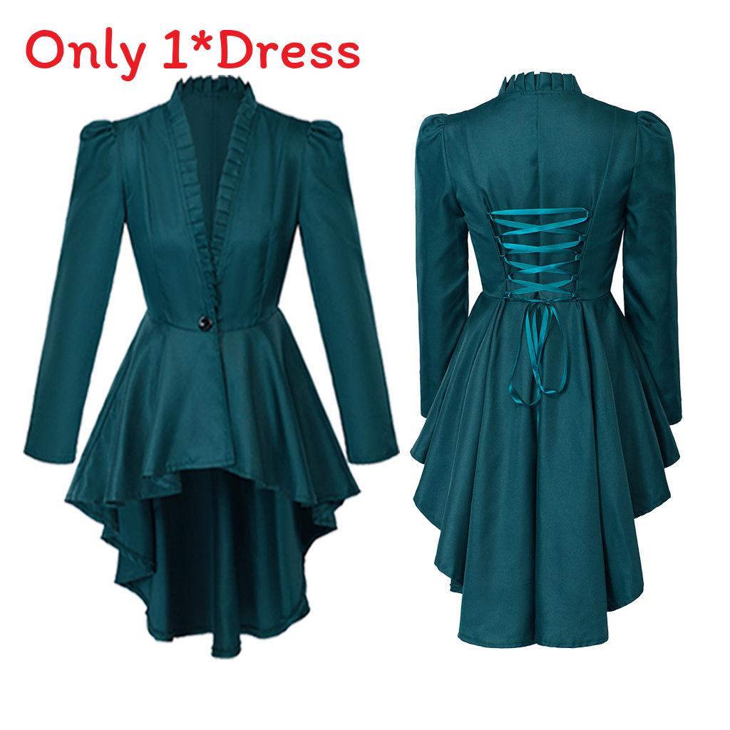 Lady Rinascimentale Steampunk Vittoriano Giacca Lunga Costume Gotico Per Artisti