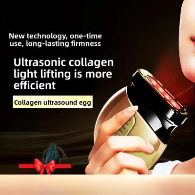 New Collagen Ultrasonic Egg Big Iron Beauty Instrument Facial Lift Ultrasonic Firming Anti-aging Beauty Instrument Household