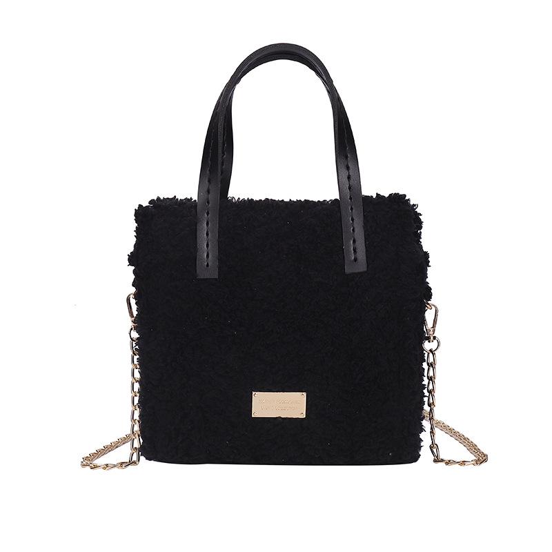 DIY TikTok-Style Gittergewebte Plüschhandtasche - Modische Retro Damen-Schultertasche