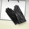 Womens Genuine Sheepskin Gloves Simple Style Winter Warm Lining