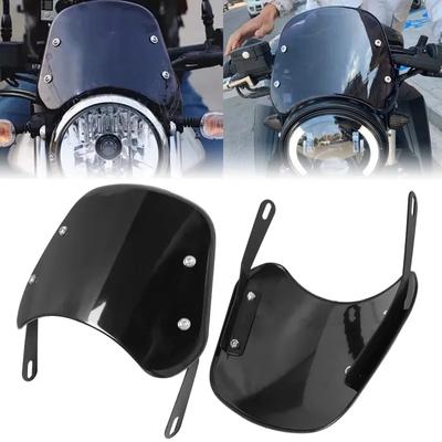 Universal Motorcycle Windshield Wind Deflector Windscreen Fairing for Yamaha Kawasaki Suzuki Cafe Racer Harley Honda Motorcycle