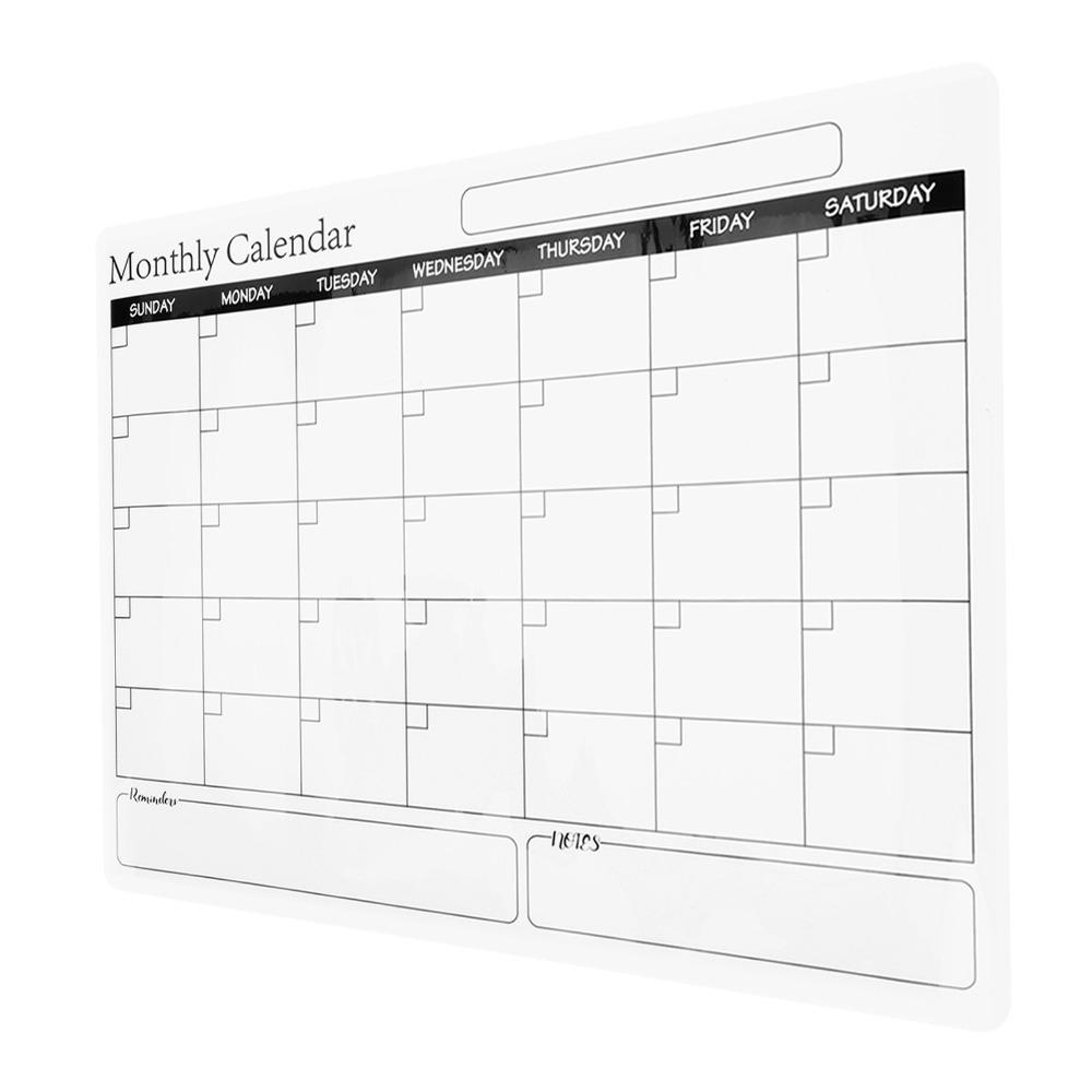 Peel and Stick Dry Erase Calendar PET Material Whiteboard Calendar Fridge Calendar Wall Mount