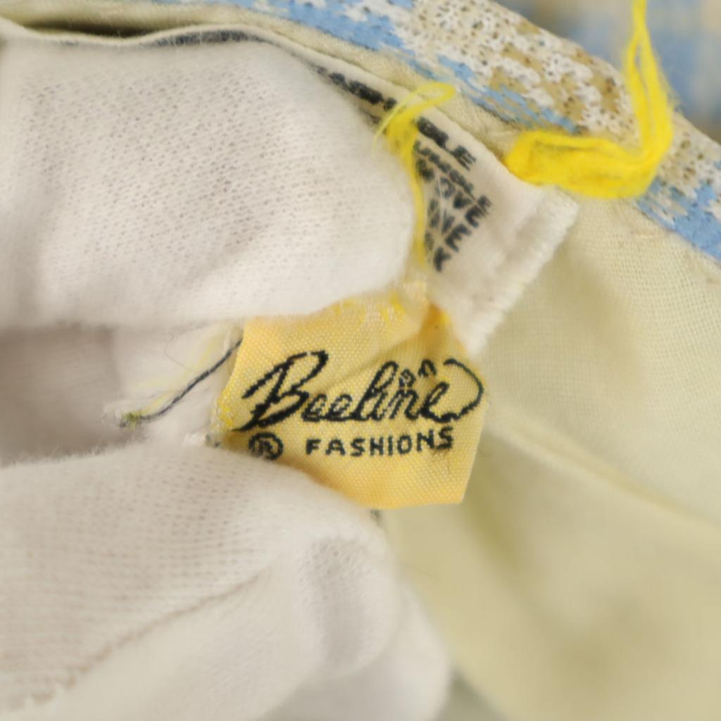 70er Vintage Karomuster Hose beige Herren Gebraucht