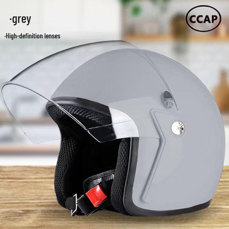 Certified Electric Vehicle Helmet with Cold Protection and Neck Gaiter – Unisex Half Helmet for Motorcycle Safety